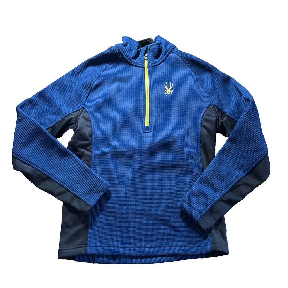 Spyder Men’s Half-Zip Outbound Stryke Active Sweater Jacket Blue Black Small